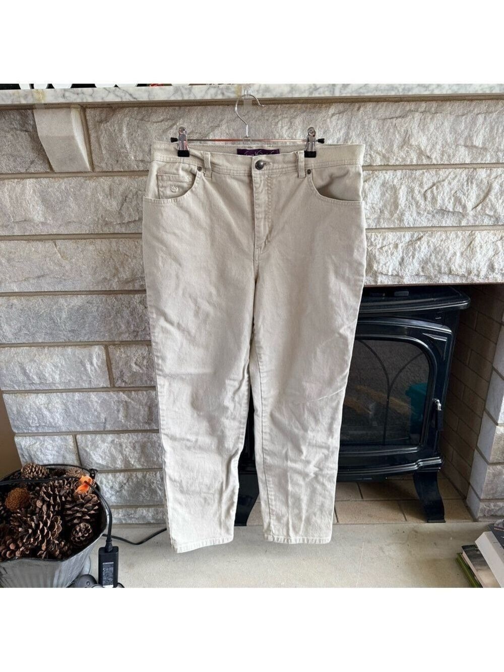 Gloria Vanderbilt Tan Straight Leg Jeans Size 14
